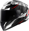 LS2 FF811 Vector II Carbon Savage,  full face helmet,  color: Black/White/Red/Grey,  size: XS