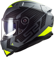 LS2 FF811 Vector II Splitter,  integral helmet,  color: Matt Black/Grey/Neon-Yellow,  size: 3XL