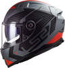 LS2 FF811 Vector II Splitter,  integral helmet,  color: Matt Black/Grey/Red,  size: XXL
