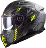 LS2 FF811 Vector II Techbot,  integral helmet,  color: Matt Black/Dark Grey/Grey/Neon-Yellow,  size: XXL