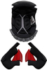 LS2 FF900 -06/2021,  lining/cheek pads,  color: Black/Red,  size: XXL