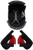 LS2 FF900 07/2021-,  lining/cheek pads,  color: Black/Red,  size: XS