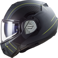 LS2 FF906 Advant Cooper,  modular helmet,  color: Matt Dark Grey/Black/Neon-Yellow,  size: M