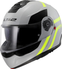 LS2 FF908 Strobe II Autox,  flip-up helmet,  color: Light Grey/Neon-Yellow,  size: XL
