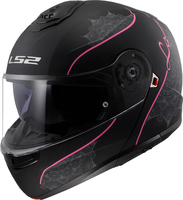LS2 FF908 Strobe II Lux,  flip up helmet,  color: Matt Black/Pink,  size: XL