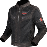 LS2 Garda Air,  textile jacket,  color: Black/Red,  size: 3XL