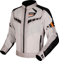 LS2 Garda Air,  textile jacket women,  color: Light Grey/Black/Orange,  size: S