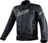 LS2 Gate,  textile jacket waterproof,  color: Black/Dark Grey,  size: XL