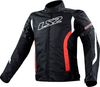 LS2 Gate,  textile jacket waterproof,  color: Black/Red,  size: 5XL