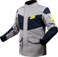 LS2 Metropolis Evo,  textile jacket waterproof,  color: Light Grey/Dark Blue/Neon-Yellow,  size: 3XL