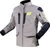 LS2 Metropolis Evo,  textile jacket waterproof women,  color: Light Grey/Dark Blue/Neon-Yellow,  size: 4XL