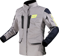 LS2 Metropolis Evo,  textile jacket waterproof women,  color: Light Grey/Dark Blue/Neon-Yellow,  size: XXL