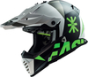 LS2 MX437 Fast Evo Heavy,  cross helmet,  color: Black/White/Neon-Green/Grey,  size: XL