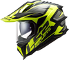 LS2 MX701 Explorer Alter,  adventure helmet,  color: Matt Black/Neon-Yellow/Grey,  size: L
