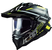 LS2 MX701 Explorer Carbon Edge,  enduro helmet,  color: Black/Neon-Yellow/Grey,  size: XXL