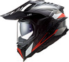 LS2 MX701 Explorer Carbon Frontier,  enduro helmet,  color: Black/Grey/Red,  size: 3XL