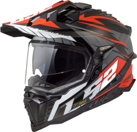 LS2 MX701 Explorer Spire,  enduro helmet,  color: Black/Grey/Red,  size: 3XL