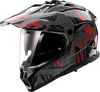 LS2 MX702 Pioneer II Crazy,  adventure helmet,  color: Grey/Black/Red,  size: XS