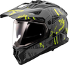 LS2 MX702 Pioneer II Crazy,  adventure helmet,  color: Matt Grey/Black/Neon-Yellow,  size: M