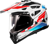 LS2 MX702 Pioneer II Namib,  adventure helmet,  color: White/Blue/Red,  size: M