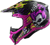 LS2 MX703 C X-Force Fireskull,  cross helmet,  color: Black/Pink/Purple/Neon-Yellow,  size: L