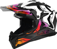 LS2 MX708 Fast II Wash,  motocross helmet,  color: White/Black/Red,  size: XXL