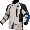 LS2 Narvik,  textile jacket waterproof,  color: Light Grey/Black/Blue,  size: 5XL