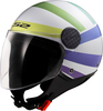 LS2 OF558 Sphere Lux II Swirl,  jet helmet,  color: White/Green/Purple,  size: XL