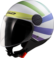 LS2 OF558 Sphere Lux II Swirl,  jet helmet,  color: White/Green/Purple,  size: XL