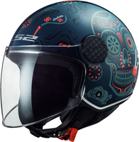 LS2 OF558 Sphere Lux Maxca,  jet helmet,  color: Dark Blue/Orange,  size: XL