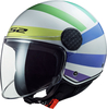 LS2 OF558 Sphere Lux Swirl,  jet helmet,  color: White/Blue/Green/Yellow,  size: L
