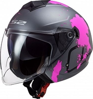 LS2 OF573 Twister II Xover,  jet helmet