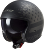 LS2 OF599 Spitfire II Flag,  open face helmet,  color: Matt Black/Dark Grey,  size: XS