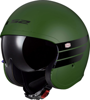 LS2 OF599 Spitfire II Retro,  open face helmet,  color: Matt Dark Green/Black,  size: L