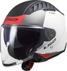 LS2 OF600 Copter II Urbane,  open face helmet,  color: Matt White/Red/Grey,  size: S