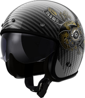 LS2 OF601 Bob II Carbon Custom,  jet helmet,  color: Black/Grey/Gold,  size: XS