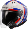 LS2 OF603 Infinity II Focus,  open face helmet,  color: White/Blue/Red,  size: M