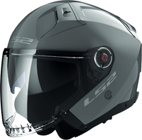 LS2 OF603 Infinity II Solid,  jet helmet,  color: Grey,  size: 3XL