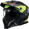 LS2 OF606 Drifter Devor,  modular helmet,  color: Matt Black/Neon-Yellow,  size: XXL