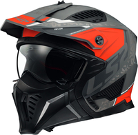 LS2 OF606 Drifter Devor,  modular helmet,  color: Matt Red/Grey,  size: XL