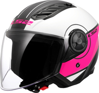 LS2 OF616 Airflow II Cover,  open face helmet,  color: White/Light Brown/Black,  size: L