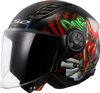 LS2 OF616 Airflow II Happy Dreams,  open face helmet,  color: Black/Green/Red,  size: XXL