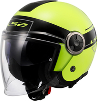 LS2 OF620 Classy Classic,  open face helmet,  color: Black/Neon-Yellow,  size: XXL