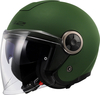 LS2 OF620 Classy Solid,  open face helmet,  color: Matt-Dark Green,  size: S