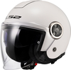 LS2 OF620 Classy Solid,  open face helmet,  color: White,  size: S