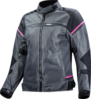 LS2 Riva,  textile jacket waterproof women,  color: Black/Dark Grey/Pink,  size: 4XL