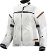 LS2 Riva,  textile jacket waterproof women,  color: Light Grey/White/Orange,  size: 4XL