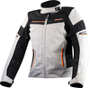 LS2 Shadow,  textile jacket waterproof women,  color: Black/Light Grey/Neon-Yellow,  size: S