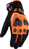 LS2 Vega,  gloves perforated,  color: Black/Orange,  size: XL