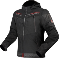 LS2 Zirconium,  textile jacket waterproof,  color: Black/Red,  size: S